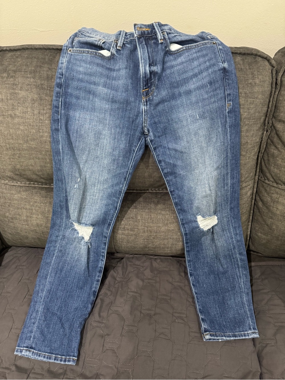 Frame Mid-Blue Distressed Women's Jeans size 25 EUC